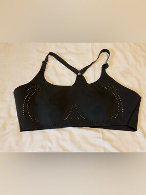 BuffBunny Black Perforated Racerback Sports Bra